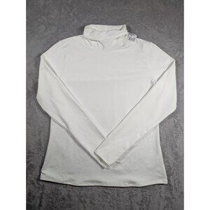 DSG Thermal Long Sleeve Shirt Women Size XL White Fleece Lined Turtleneck Active